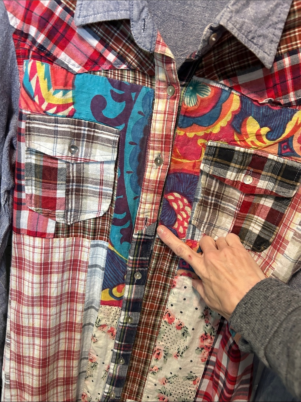 Sundance Patchwork Top Women Small Regular - Picture 9 of 10